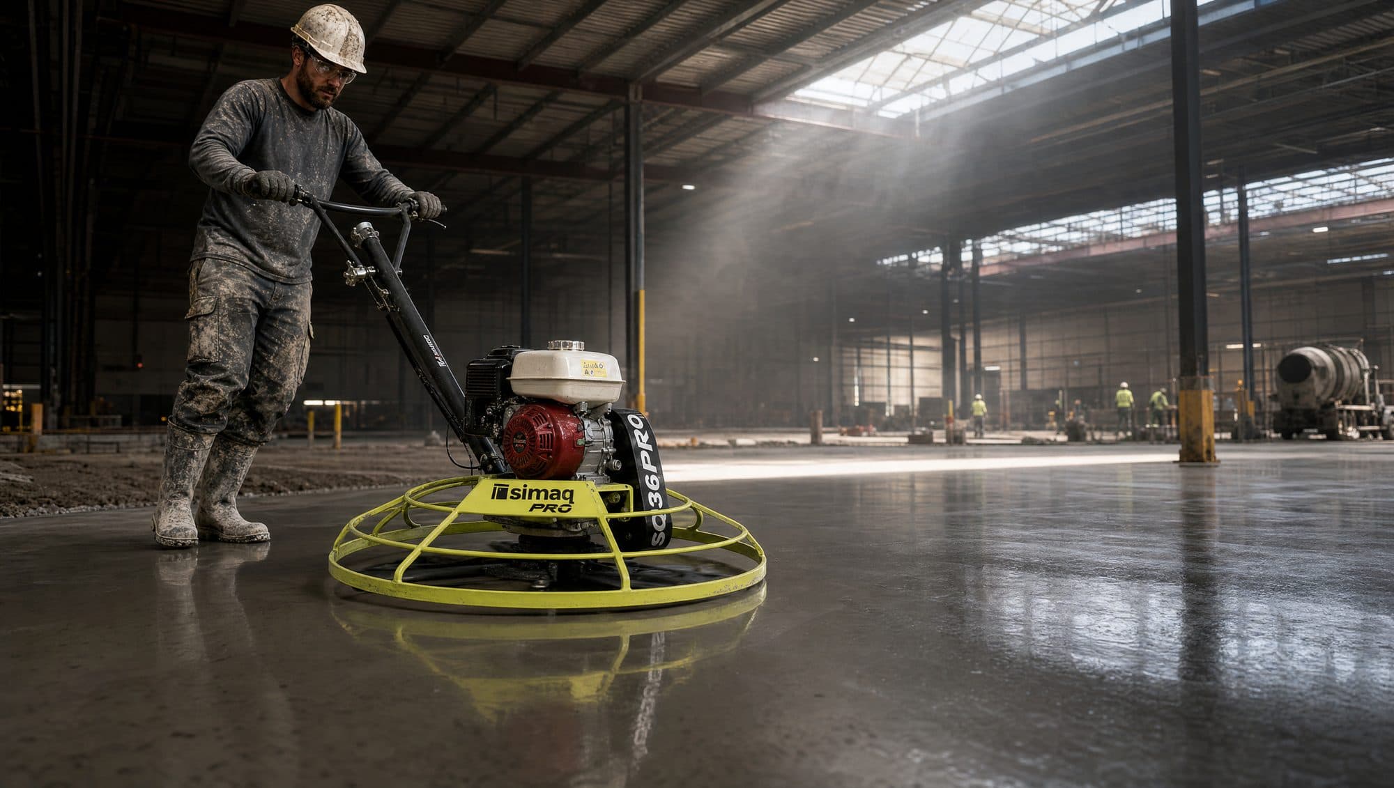 Alisadora de concreto SQ36 PRO — en obra
