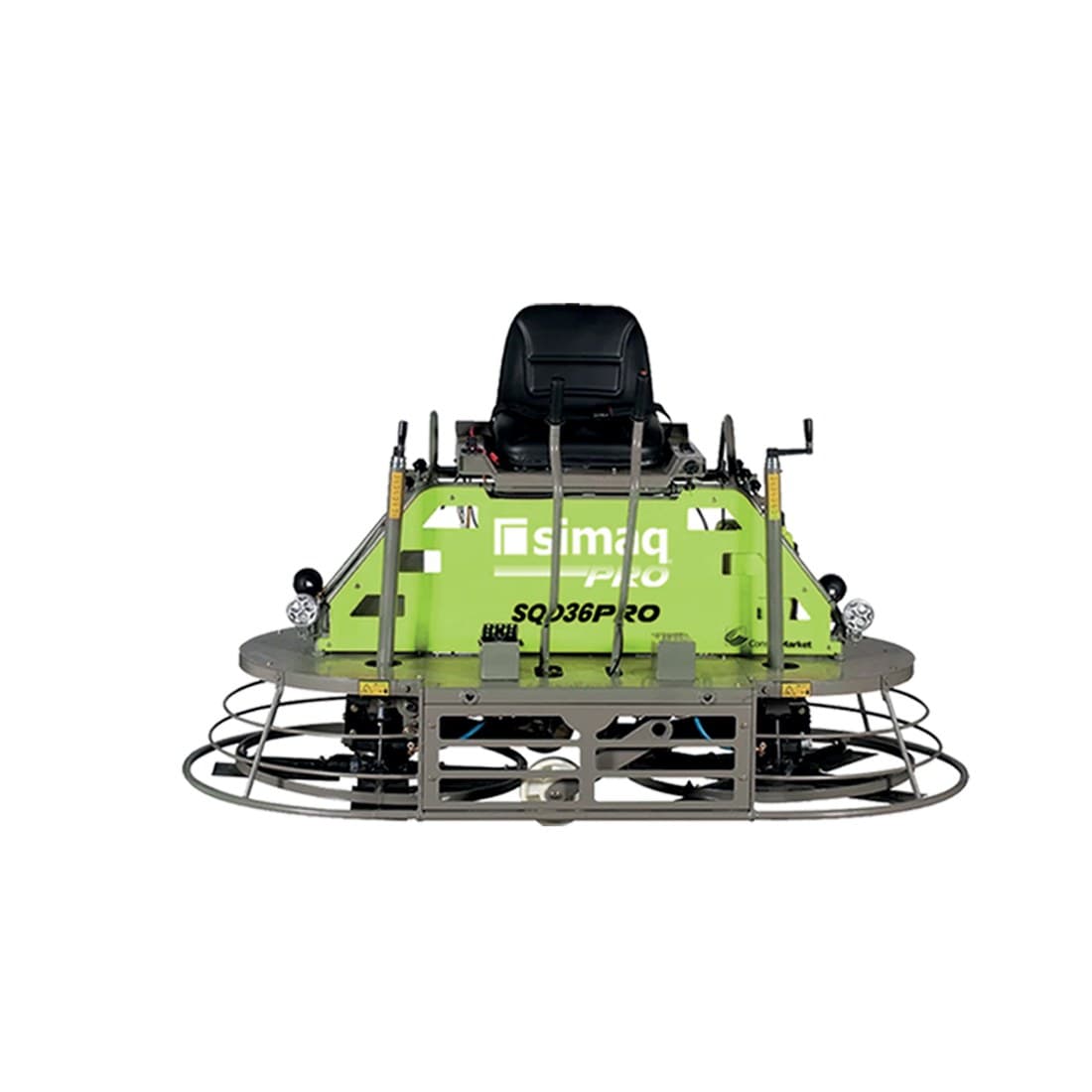 SIMAQ SQ36DOUBLE PRO ride-on double power trowel with seat and twin rotors