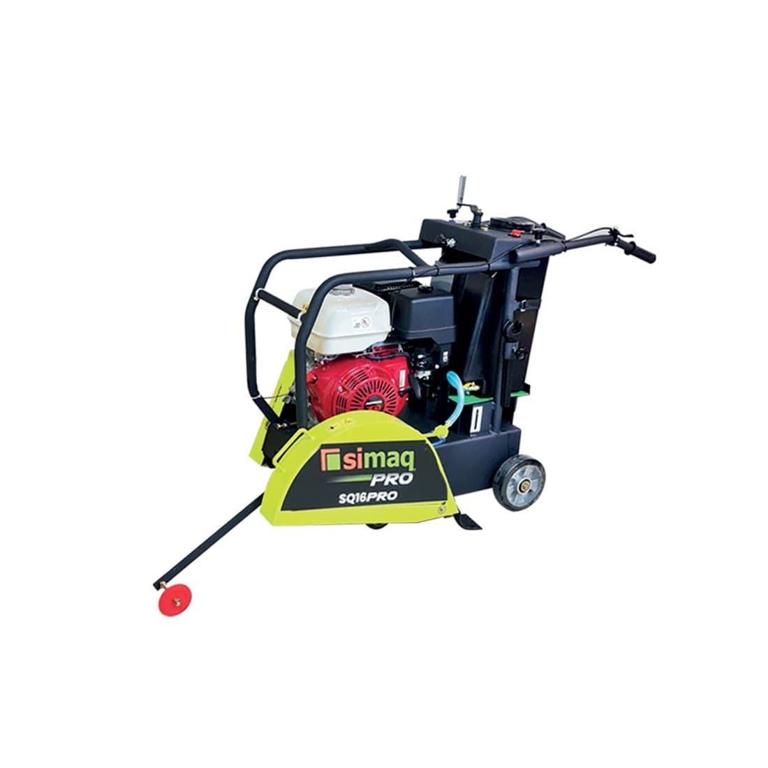 Cortadora de concreto y asfalto SIMAQ SQ16 PRO con disco diamantado y tanque de agua