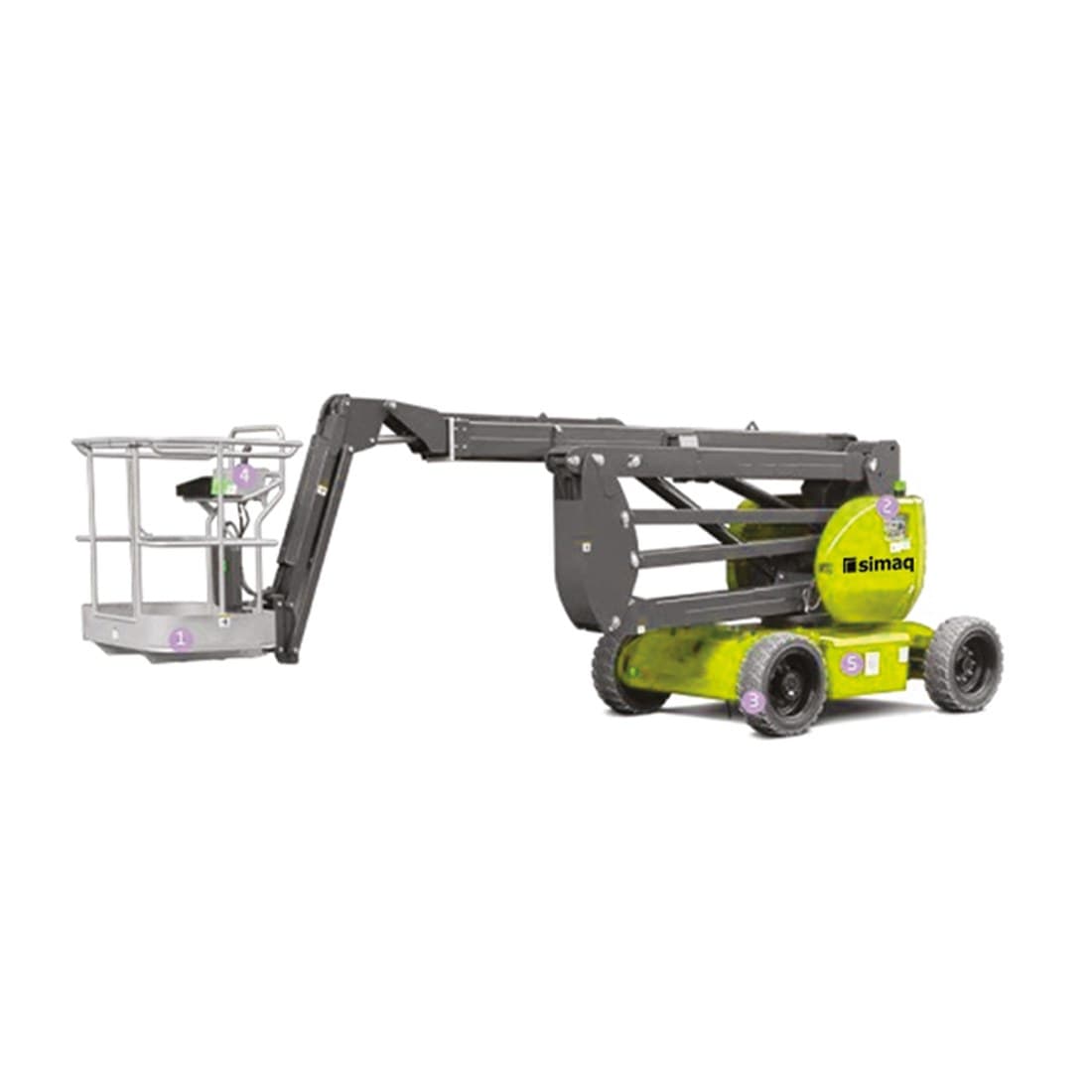 Plataforma articulada SIMAQ SQTHZ 170 PRO con brazo extendido