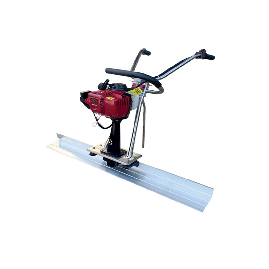 SIMAQ 1.2 m vibrating screed with engine mounted on the aluminum blade