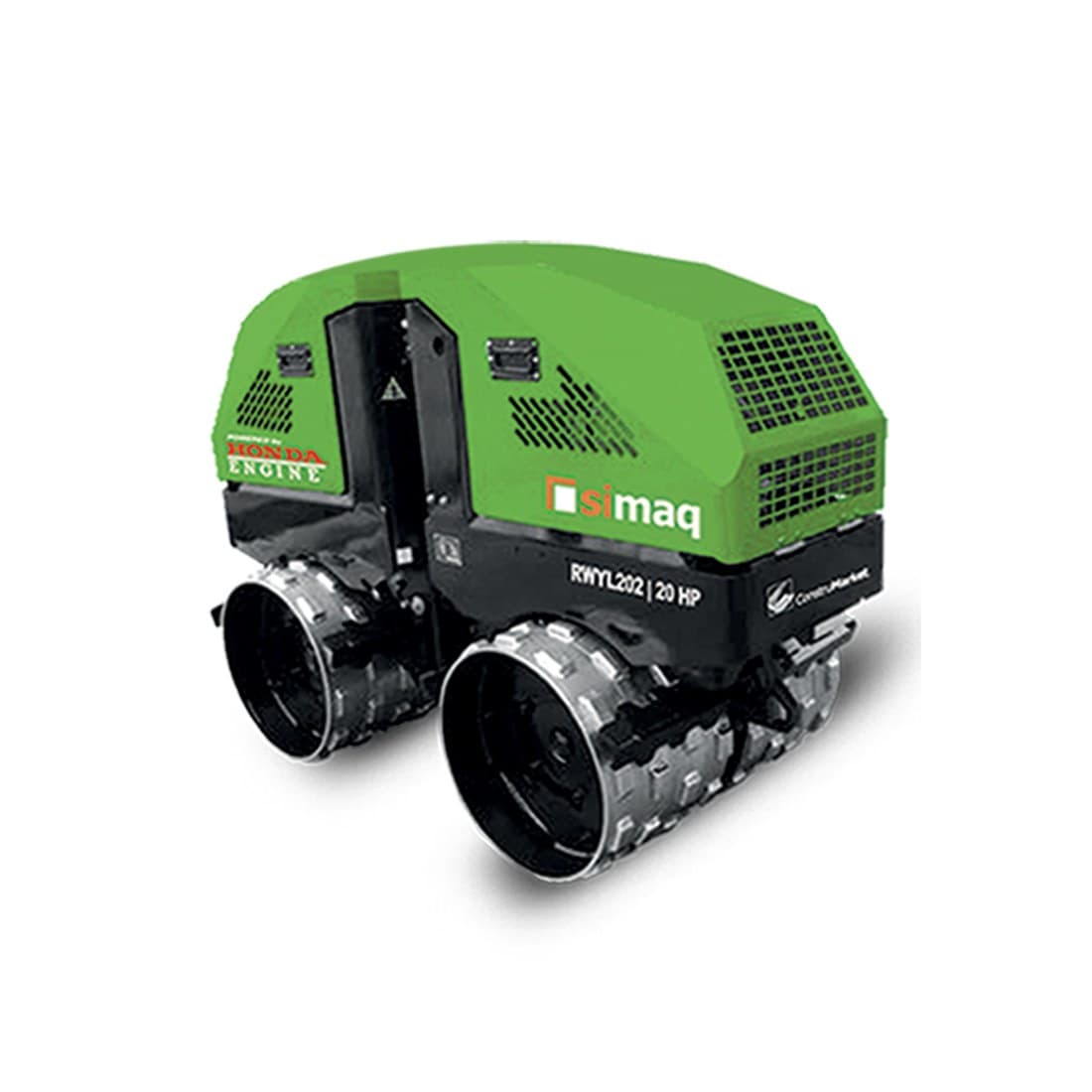 SIMAQ SQRPTRC L202 remote-controlled padfoot trench roller