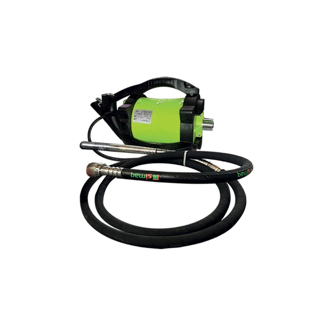 SIMAQ SQVEH40 portable electric vibrator with simaq-branded hose